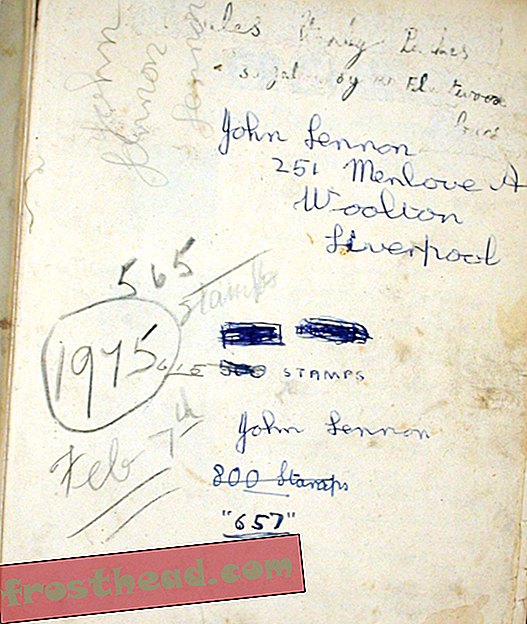 Portada, álbum de sellos de John Lennon