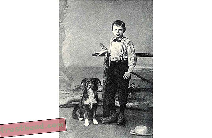 Jack London en zijn hond Rollo, 1885