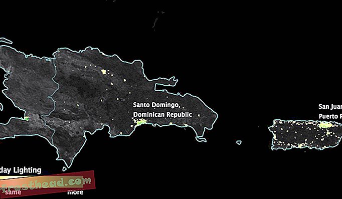 A csapat Puerto Rico 30 legnépesebb városának fénymintáit vizsgálta.