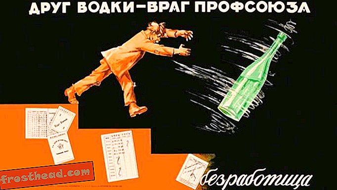 Una propaganda soviética anti-alcohol