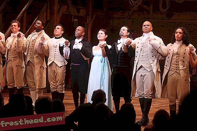 Zahajovací noc Broadwayského muzikálu Hamilton v divadle Richarda Rodgerse