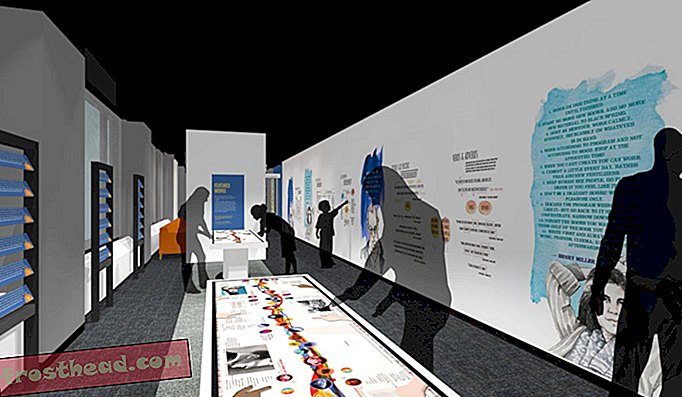 Una representación del interior del Museo de Escritores Americanos.
