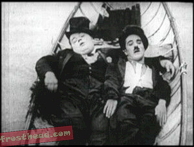 Arbuckle in Charlie Chaplin v filmu The Rounders.