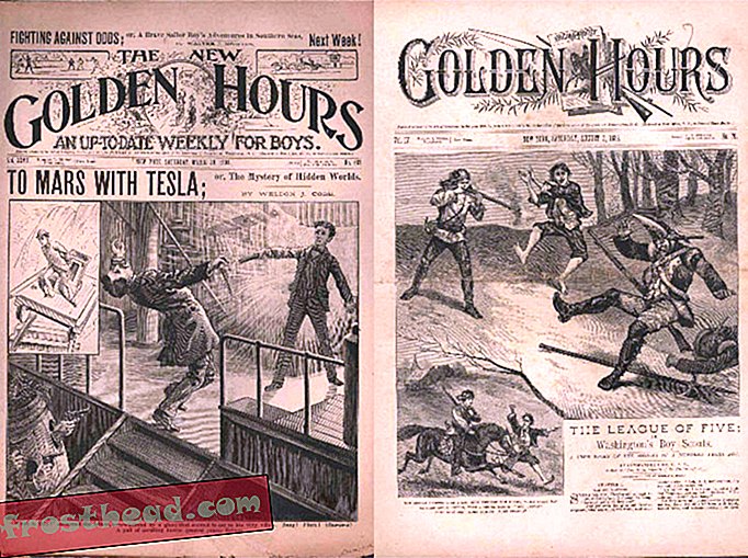 מאמרים, אמנות ותרבות, ספרים, היסטוריה, היסטוריה של ארה"ב - ועידת "שעות הזהב" של המאה ה- 19 הביאה יחד את הקוראים הצעירים כדי לפגוש את גיבוריהם הספרותיים