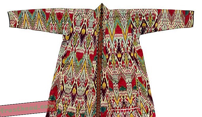 Как проектират Technicolor Ikat от Централна Азия в резбата в текстилната история