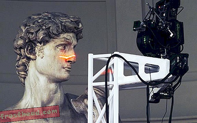 Michelangelo's David wordt gescand door The Digital Michelangelo Project