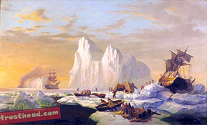 ウィリアム・ブラッドフォード著、流氷で捕まえられた（1867）
