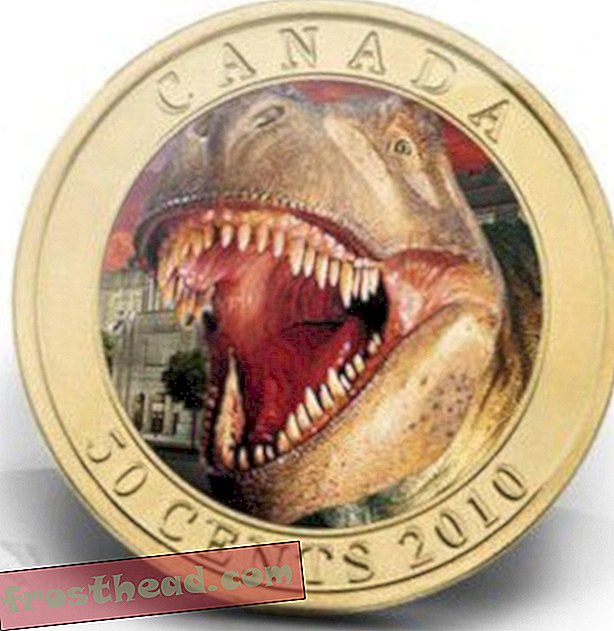Daspletosaurus कैनेडियन सिक्का पर प्रदर्शित