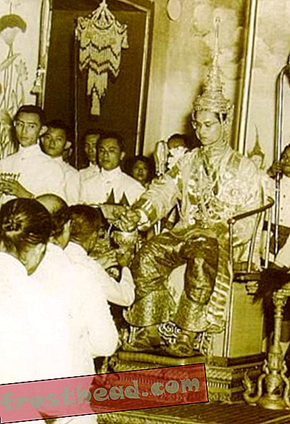 Dzień koronacji: 5 maja 1950 r. Bhumibol był formalnie królem Tajlandii w Wielkim Pałacu.