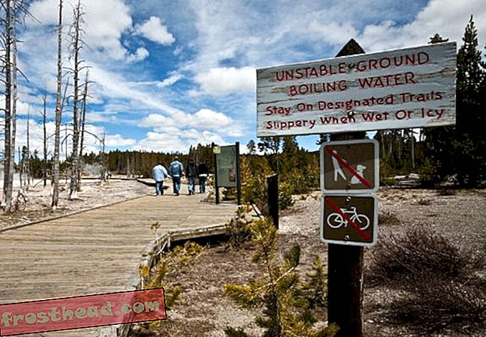 Αυτό το boardwalk στο Εθνικό Πάρκο του Yellowstone