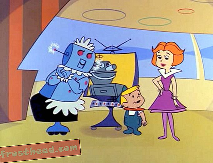 Rosey il robot e il suo ragazzo si godono una storia d'amore con il videocitofono (1962)