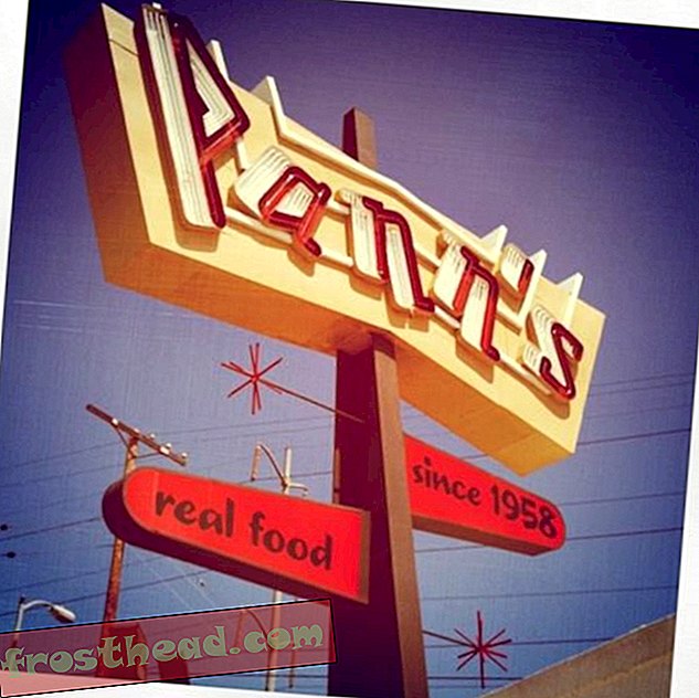 Zarejestruj się w restauracji Panna w Los Angeles, zbudowanej w 1958 r. (Matt Novak, 2011)