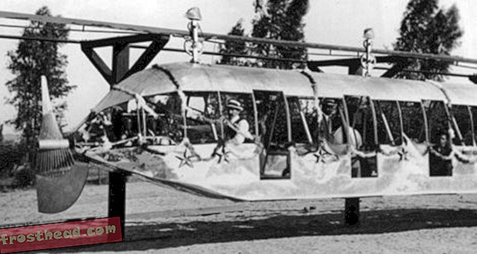 articles, blogs, paléofuture, histoire, histoire du monde - Le monorail aérien du futur de Burbank