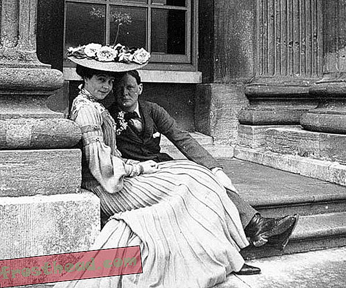 Consuelo Vanderbilt et Winston Churchill au palais de Blenheim, 1902