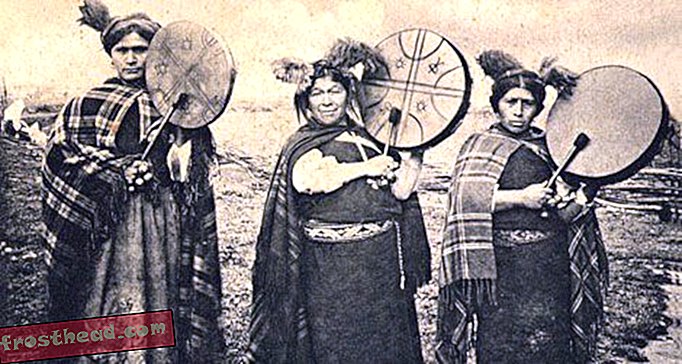 Mapuche machis - curandeiros e xamãs - fotografados em 1903