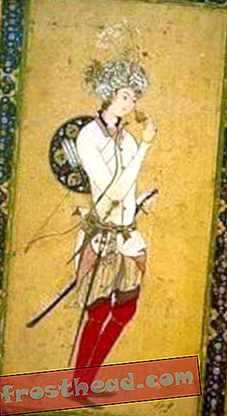मध्यकाल से एक भटकते कवि का एक रोमांटिक चित्रण, बाद की पांडुलिपि से।