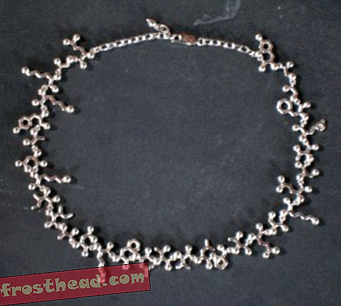 Silver endorphin necklace (courtesy of Raven Hanna, Made With Molecules)