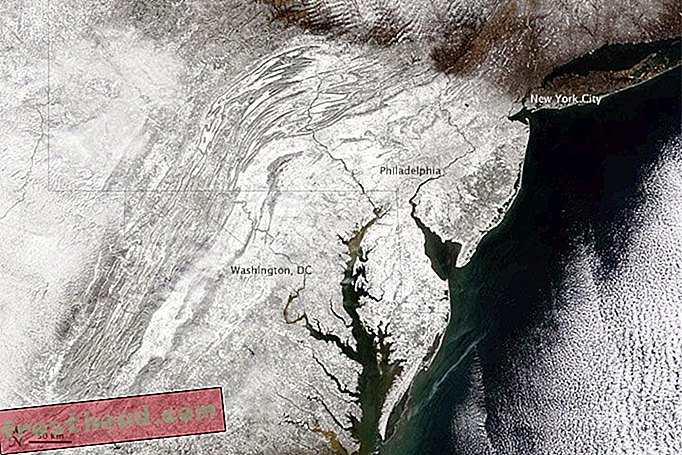 Snowmageddon come visto dallo spazio
