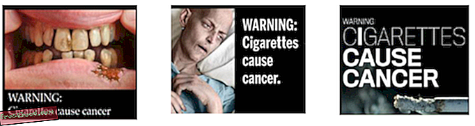 Savukepakkauksissa olevat kuvat ovat tupakoitsijoille pelottavampia kuin tekstivaroitukset