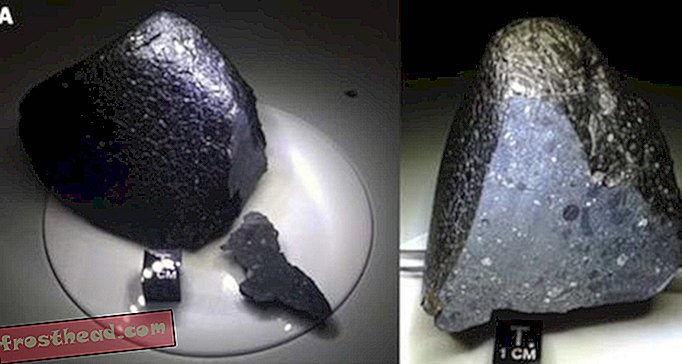 En 2,1 milliard år gammel meteoritt avslører vann på Mars