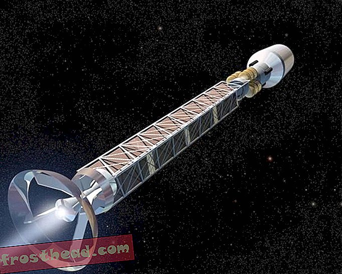 Умјетничка концепција теоријског дизајна ракета против антиматерије.