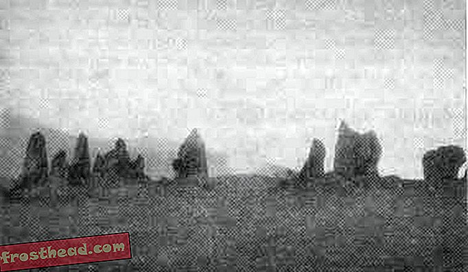 Изображение Караунджа на закате, из исследований Эльмы Парсамян в 1984 году