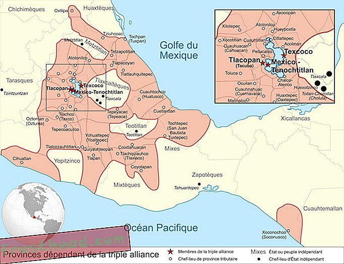 Carte de l'empire aztèque