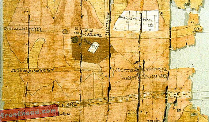Карта на Торинския папирус.