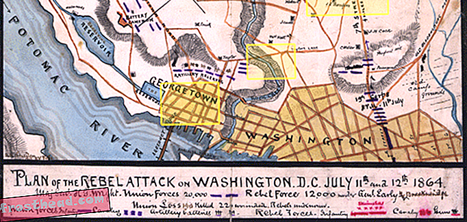 статии, история, история ни - Документ за дълбоко гмуркане: Денят, в който конфедератите нападнаха Вашингтон