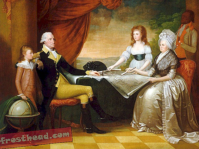 Wildes Porträt von George Washington und seiner Familie