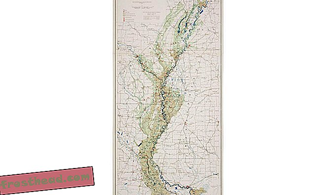 Carte de l'inondation du Mississippi en 1927
