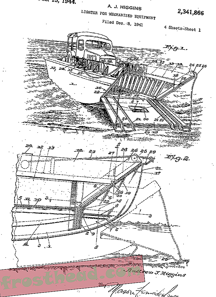 Хигинс лодка patent.png