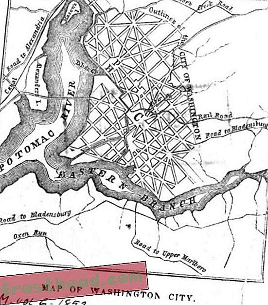 हार्पर मैगज़ीन, 1852 से नक्शा