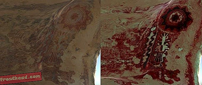 DStretch-teksturer hjelper til med å avsløre skjulte detaljer i hulenes kunstverk.