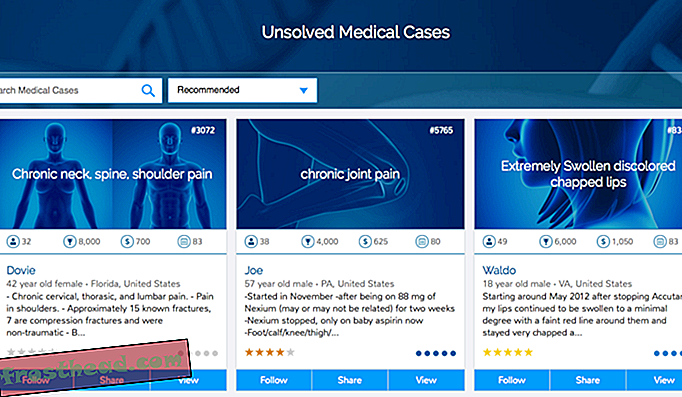 Los usuarios pueden publicar sus casos misteriosos en el sitio, con descripciones de sus síntomas y listas de medicamentos que les han recetado.