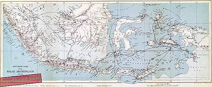 Karta Malajskog arhipelaga iz 1874. godine koja prati Wallaceova putovanja. Povjerenici Prirodoslovnog muzeja, 2018., 