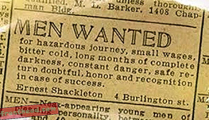 Shackleton vjerojatno nikad nije objavio oglas u potrazi za muškarcima za opasno putovanje