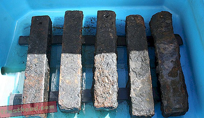Željezni balast oporavio se iz olupine roba broda São José, koja je podvrgnuta liječenju. Balast je korišten za vaganje robovskog broda i njegovog ljudskog tereta.