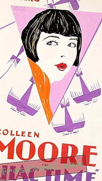 バティスト・マダレナによるコリーン・ムーア。ガッシュオーバーグラファイトポスター、1928