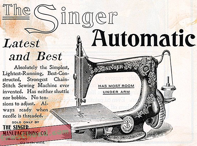 Oglas šivalnih strojev Singer