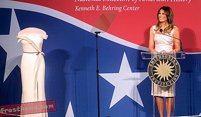 articles, au smithsonian, expositions, des collections, histoire, histoire américaine - Melania Trump fait don de sa robe de bal inaugurale au Smithsonian