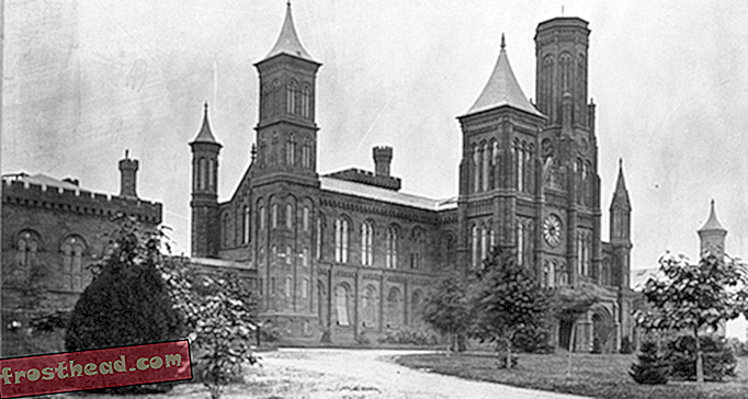 Widok północnej fasady zamku, około 1860 r.
