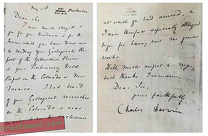 Una carta escrita por Charles Darwin, dos veces robado, regresa al Smithsonian