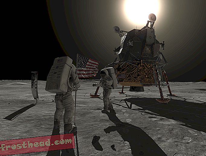 Приложение дополненной реальности, позволяющее испытать посадку на Луну
