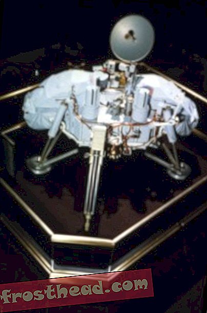 The Viking Lander (proof test article) is on view at the National Air and Space Museum. Photo by Dane Penland, courtesy of Smithsonian Institution