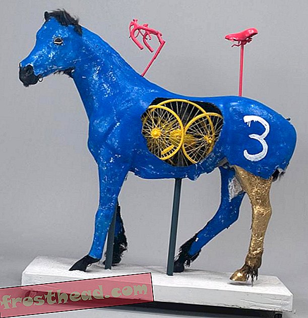 BK Adams “Sinine hobune” 2009, (foolium, akrüülvärv)