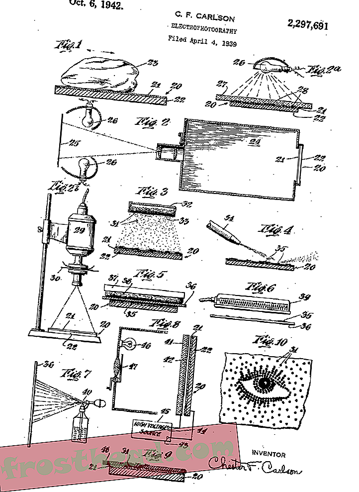 Честер Карлсон Электрофотография патент.png