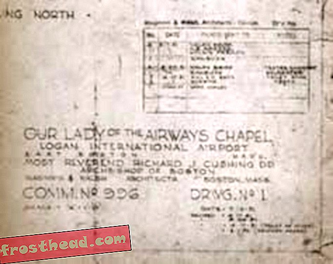 Чертежи за оригиналния параклис „Дева Мария от въздушните пътища“