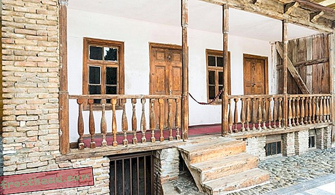 A casa renovada onde Stalin nasceu em Gori, na Geórgia.