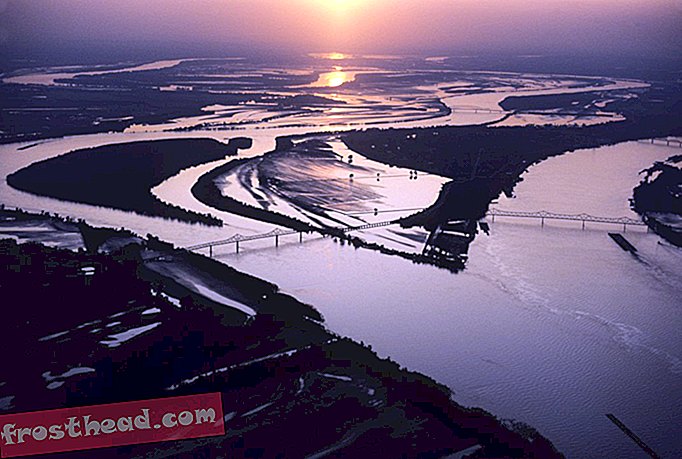 Confluența râului Mississippi și a râului Ohio